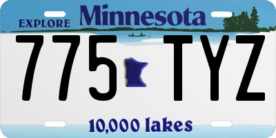 MN license plate 775TYZ