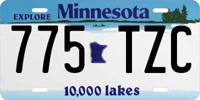 MN license plate 775TZC