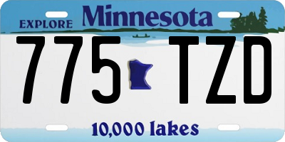 MN license plate 775TZD