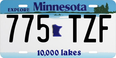 MN license plate 775TZF