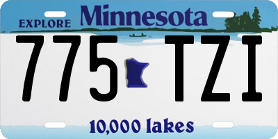 MN license plate 775TZI