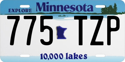 MN license plate 775TZP