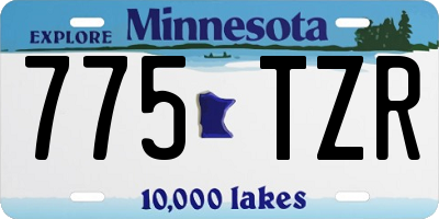 MN license plate 775TZR