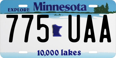 MN license plate 775UAA