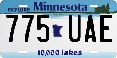 MN license plate 775UAE