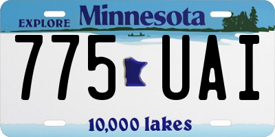 MN license plate 775UAI