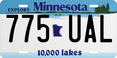 MN license plate 775UAL