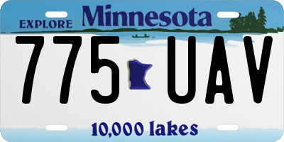 MN license plate 775UAV