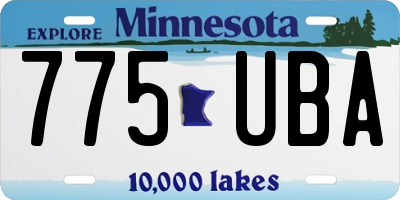 MN license plate 775UBA