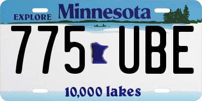 MN license plate 775UBE