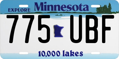 MN license plate 775UBF