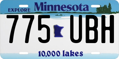 MN license plate 775UBH