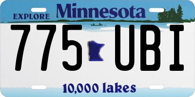 MN license plate 775UBI
