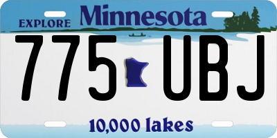 MN license plate 775UBJ