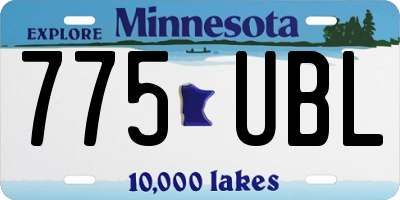 MN license plate 775UBL