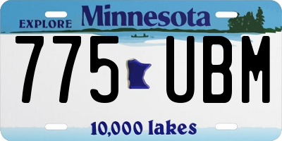 MN license plate 775UBM