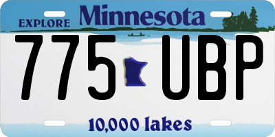 MN license plate 775UBP