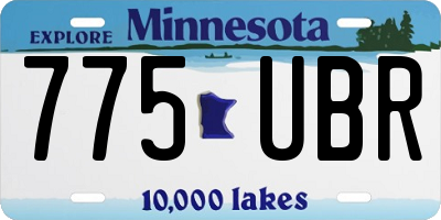 MN license plate 775UBR