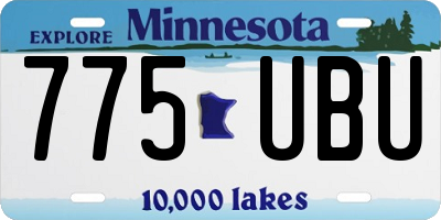 MN license plate 775UBU