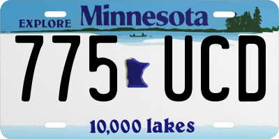 MN license plate 775UCD