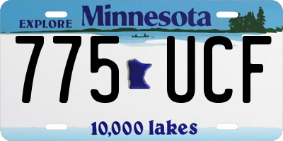 MN license plate 775UCF