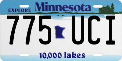 MN license plate 775UCI