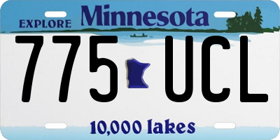 MN license plate 775UCL