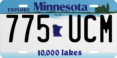 MN license plate 775UCM