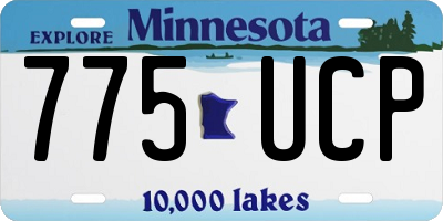 MN license plate 775UCP