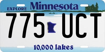 MN license plate 775UCT