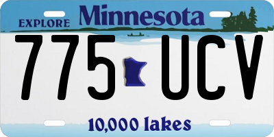 MN license plate 775UCV