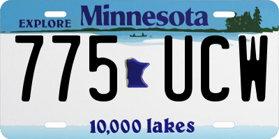 MN license plate 775UCW