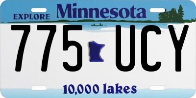 MN license plate 775UCY