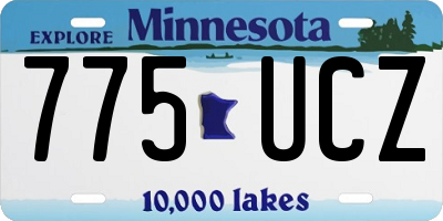 MN license plate 775UCZ