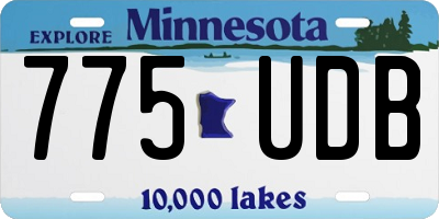 MN license plate 775UDB