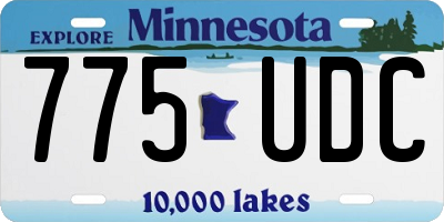 MN license plate 775UDC