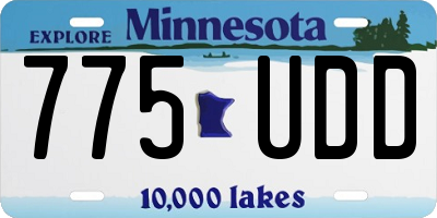 MN license plate 775UDD