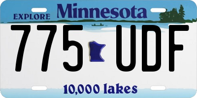 MN license plate 775UDF