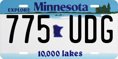 MN license plate 775UDG