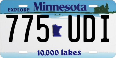 MN license plate 775UDI