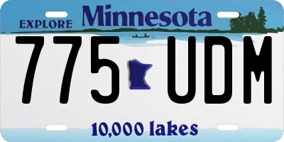 MN license plate 775UDM