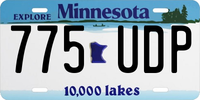 MN license plate 775UDP