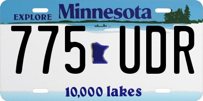 MN license plate 775UDR