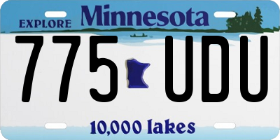 MN license plate 775UDU