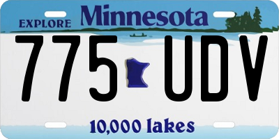 MN license plate 775UDV