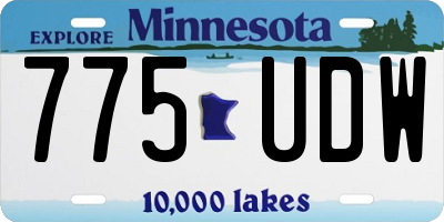 MN license plate 775UDW