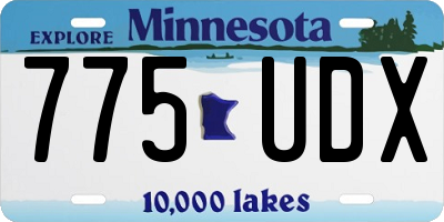 MN license plate 775UDX