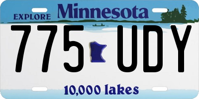 MN license plate 775UDY