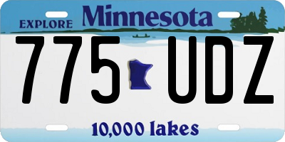 MN license plate 775UDZ