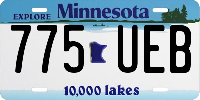 MN license plate 775UEB